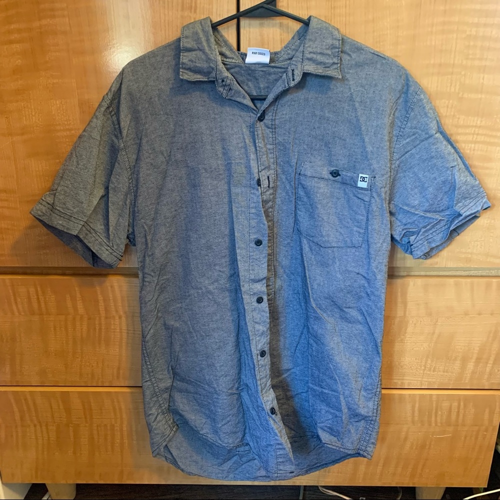 DC Gray Button Up Shirt